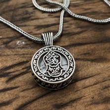 Takılingo 925 Ayar Gümüş Nali Şerif Işlemeli Cevşen Erkek Kolye