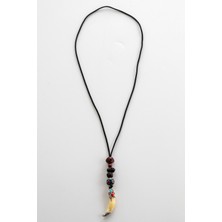 Lila Rosa Doğal Taşlı Otantik Hint Kolye