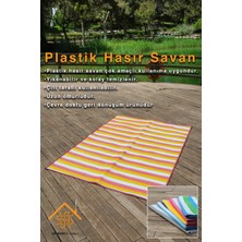 Simerev Halı Hasır Savan Mat Plaj Kamp Piknik Bahçe Balkon Teras Yıkanabilir Katlanabilir Kilim