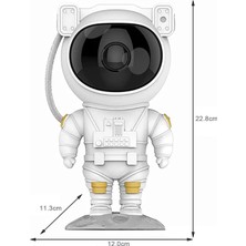 Senon Astronot Galaxy Projektör LED Galaksi Işık Projektörü Çok Renkli Nebula Galaksi Yıldızlı Gece Işığı Uzaktan Kumandalı Projektör USB Planetaryum Projektörü Hediyelik Eşya