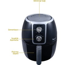 Masterpro Airfryer | 1500 W | 3,4 L | 80-200° C | By Carlo Cracco Serisi | 9177