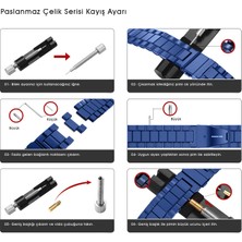 Kip GSM Apple Watch Uyumlu Kordon Metal Kordon Ayarlama Aparatlı