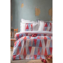 Apricitas Home Mariel Red Çift Kişilik %100 Pamuk Pike Takımı