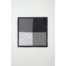 ALTINYILDIZ CLASSICS Erkek Siyah-gri Desenli Mendil