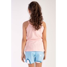 Vienetta Pamuklu Kız Çocuk Ip Askılı Şortlu Pijama Takım
