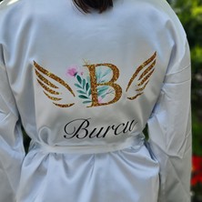 Dc Dokme Bride Sabahlık Gelin Için Tasarlanmış Sabahlık (Kişiselleştirilmiş Baskı)
