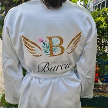 Dc Dokme Bride Sabahlık Gelin Için Tasarlanmış Sabahlık (Kişiselleştirilmiş Baskı)