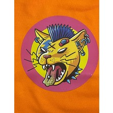 Gönülden Tasarım 10 cm Çap Ütü Ile Yapışan Leopard Baskı Transfer Baskı Aplike Arma