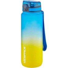 Uzspace Tritan Su Matarası 800ML Mavi Sarı