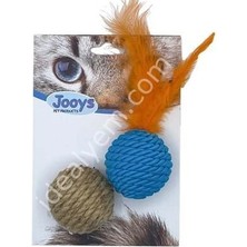 Jooys 2'li Top Sesli Kedi Oyuncağı 4,5x4,5 cm