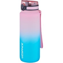 Uzspace Tritan Su Matarası 800ML Pembe Turkuaz