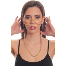 Labalaba Kadın Altın Renk Lak Kaplama Sıkıştırmalı Burun Hızmalı Yüz Zinciri, Yüz Takısı