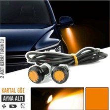 STS Oto Aksesuar Kartal Göz LED Ayna Altı LED Eagle Eye Civatalı Turuncu Renk 18MM