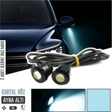 STS Oto Aksesuar Kartal Göz LED Ayna Altı LED Eagle Eye Civatalı Buz Mavi Renk 18MM