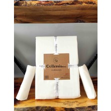Collessia Home %100 Pamuk Saten Çift Kişilik Düz Çarşaf Takımı (Lastiksiz) - 240X260 cm