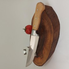 Ramdet 30 Cm Bilezikli Et Bıçağı 2-No Kasap Bıçağı El Yapımı Paslanmaz Dövme Çelikten Özel Imalat  Ahşap Saplı Kurban Bıçağı