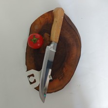 Ramdet 30 Cm Bilezikli Et Bıçağı 2-No Kasap Bıçağı El Yapımı Paslanmaz Dövme Çelikten Özel Imalat  Ahşap Saplı Kurban Bıçağı