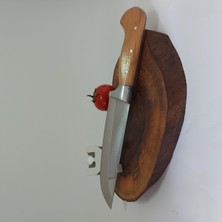 Ramdet 31 Cm Bilezikli Et Bıçağı 3-No Kasap Bıçağı El Yapımı Paslanmaz Dövme Çelikten Özel Imalat  Ahşap Saplı Kurban Bıçağı