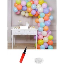 Kidspartim Doğum Günü Karışık Metalik Balon Zinciri 63 Parça