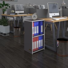 Kenzlife klasörlük raflı attila gri 70*40*30 kitaplık ofis arkalıksız