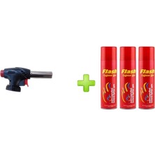 Gaman 1300 Derece Profesyonel Pürmüz Çakmak  Kafa Çakmak + 3 Adet Flash Gaz Hediye