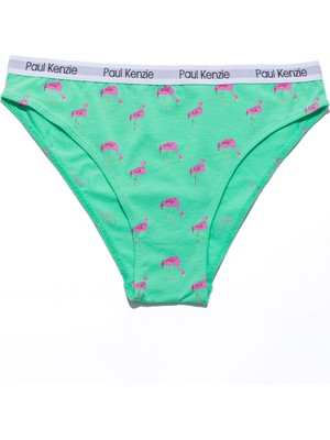 Paul Kenzie Unique Effect Kadın Slip Külot - Pink Birdy Yüksek Belli Yumuşak Pamuklu 1 Adet