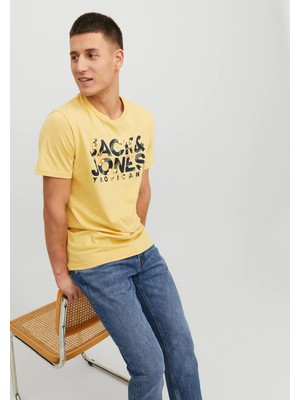 Jack & Jones Botanik Baskı Erkek T-Shirt