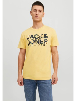 Jack & Jones Botanik Baskı Erkek T-Shirt