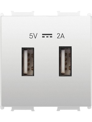Panasonic Viko Panasonic Thea Modüler Opak Beyaz USB Şarj Prizi Alt+Kapak 2m 5V-2A - WVTT22314WH-TR