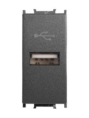 Panasonic Viko Panasonic Modüler Füme USB Konnektör Alt+Kapak 1m - WVTT14194DG-TR