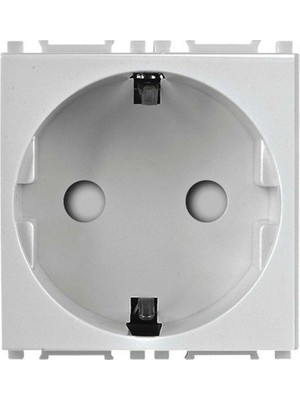 Panasonic Viko Panasonic Modüler Metalik Beyaz Topraklı Priz Çk Alt+Kapak 2m - WVTT22121MW-TR