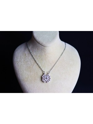 Sirius Çelik Mıknatıslı Yonca Kolye