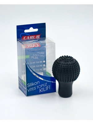 Carub Vites Topuz Kılıfı Manuel Silikon Vites Kılıfı Siyah Yuvarlak