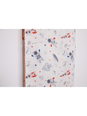 Baby Hola Çok Amaçlı Bebek Çocuk Pazen Bezi Örtü Battaniye 80*90 Astronot