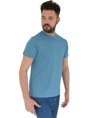 Naykı Erkek Büyük Beden Sıfır Yaka Tişört Penye BGL-ST02800