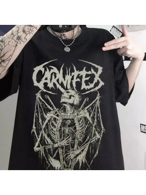 Favorim50Ton Gothic Carnifex The Script Siyah Unisex T-Shirt