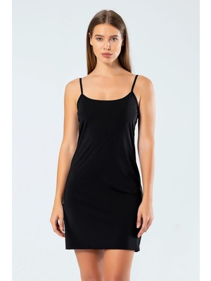 Anıt 2203 Ince Askılı Elbise Altı Kadın Diz Üstü Kombinezon