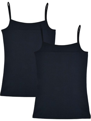 Organickid Comfort Kadın Siyah Atlet Seti 2'li