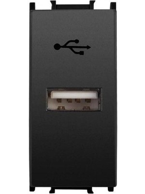 Panasonic Viko Panasonic Modüler Siyah USB Konnektör Alt+Kapak 1m - WVTT14194BL-TR