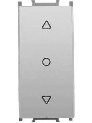 Panasonic Modüler Metalik Beyaz Tek Düğmeli Jaluzi Kumanda Anahtarı 1m Kapak - WVTR10234MW-TR