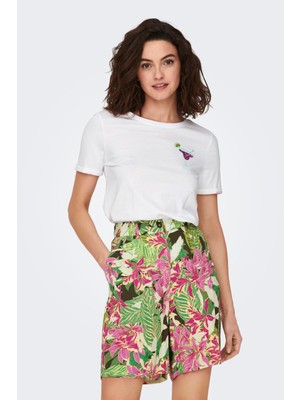 Only 15291465-23Y Onlkıta S/s Drınks Top Box Jrs Kadın T-Shirt