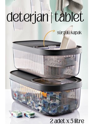 Transformacion Multibox Deterjan Tablet Kutusu Sürgülü Kapak 5 Litre 2 Adet 718473