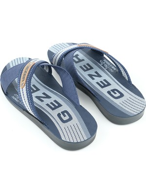 Gezer Erkek Halatlı Terlik Yazlık Star Pu Ev Bahçe Günlük Lacivert