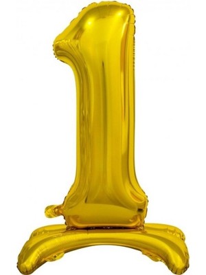 Kidspartim Ayakta Durabilen Gold 1 Rakam Folyo Balon