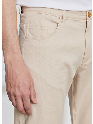 Altınyıldız Classics Normal Bel Boru Paça Comfort Fit Açık Bej Erkek Pantolon 4A0123200093