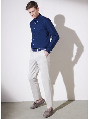 Brooks Brothers Normal Bel Normal Paça Slim Fit Taş Erkek Pantolon BBSP23MPT002
