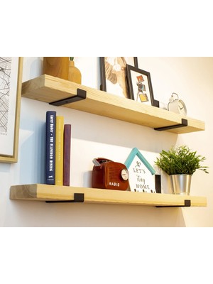 Karadeniz Dizayn 14X180 cm 2'li Demir Ayaklı Raf