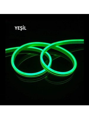 Çağatay Elektrik Neon Set Yeşil 12 Volt Tabela Esnek Neon LED Dış Mekan+5 Amper Jacklı Plastik Trafo+Dişi Jack