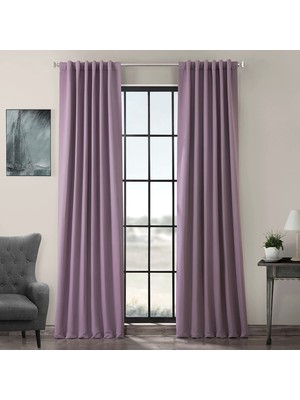 Evdepo Home Taç Gül Kurusu Karartma Blackout Fon Perde, 1/2 Seyrek Pile, Tek Kanat, 560 x 240 cm