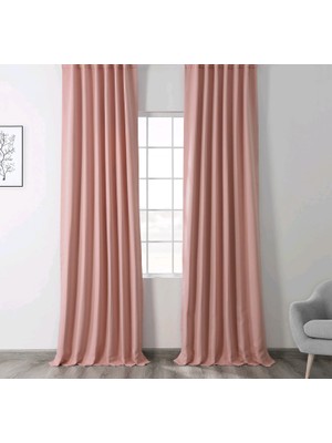 Evdepo Home Taç Pudra Karartma Blackout Fon Perde, 1/2,5 Normal Pile, Tek Kanat, 210 x 260 cm